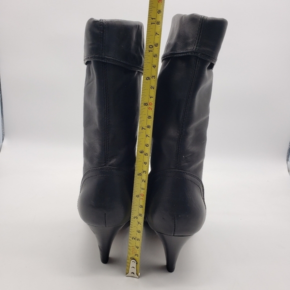 Seychelles women US 8.5 black leather calf high lace up vamp heeled boots - Picture 8 of 13